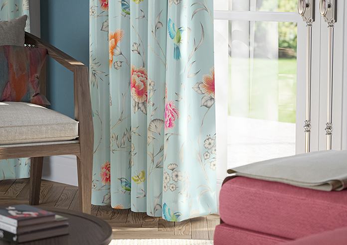 Borneo, Powder Blue - Made to Measure Curtains - Image 5